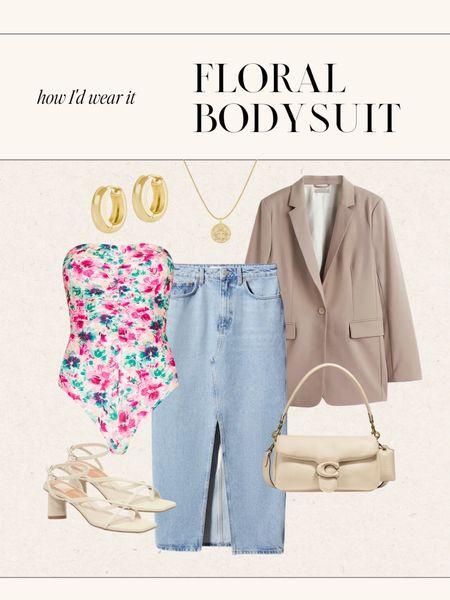 Floral bodysuit // how id wear it with a denim midi

DANIELLE20 for 20% off jewelry

Summer outfit, revolve, denim midi skirt, date night outfit 

#LTKFind #LTKSeasonal #LTKstyletip