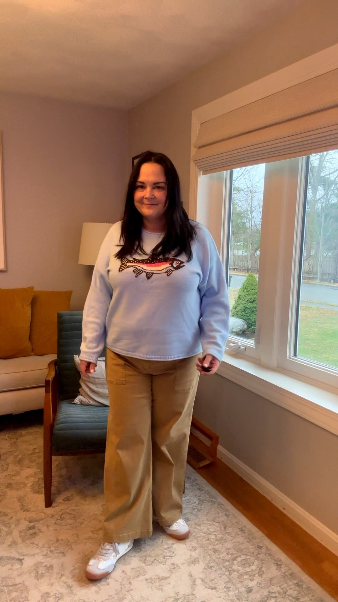 Midsize casual outfit with wide leg pants and sneakers 🤍
This is one of those easy teacher outfits that actually works all day—walking, sitting, standing, repeat.

These light blue sneakers are so comfortable and instantly make a basic outfit feel styled without trying.

#LTKWorkwear #LTKMidsize #LTKOver40