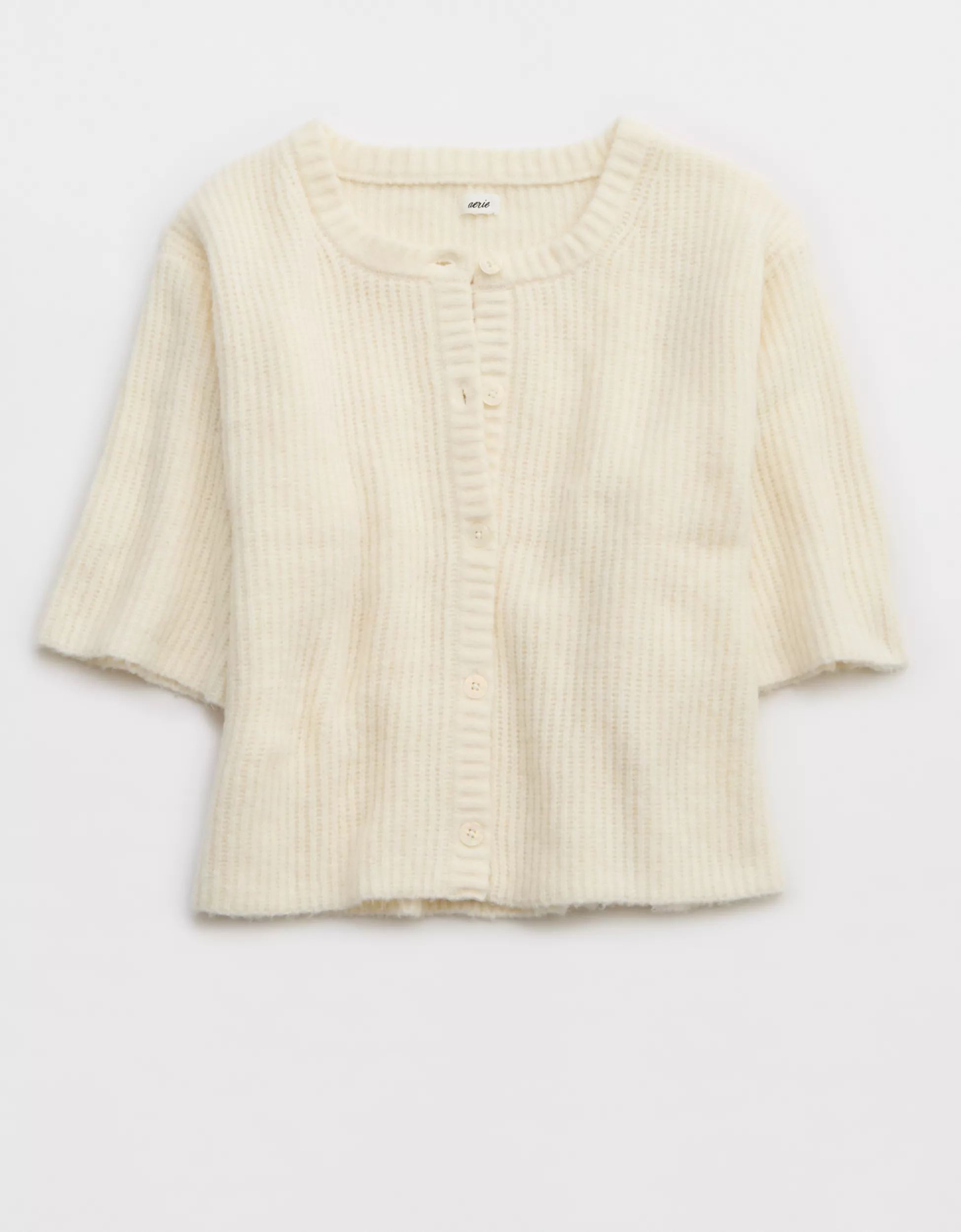 Aerie Unreal Short Sleeve Cardigan | Aerie