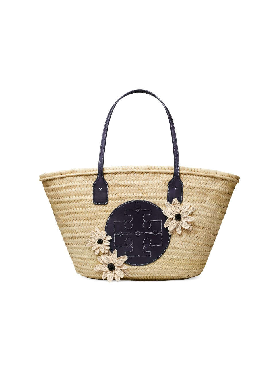 Tory Burch Women's Ella Floral-Appliqué Straw Tote - Natural | Saks Fifth Avenue