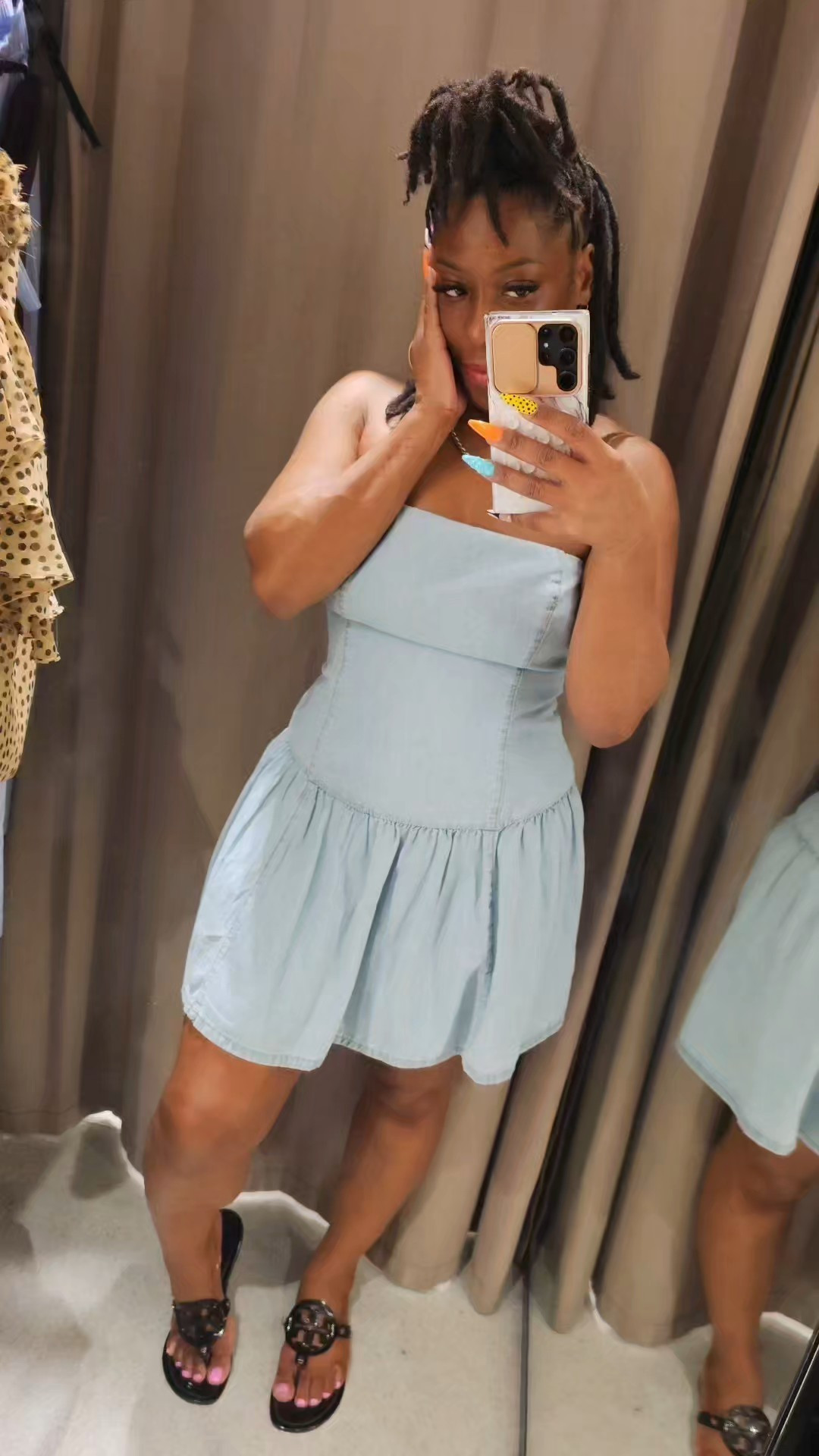 Denim ❤️ #zara #tryonhaul #fashionable40s #ootdfashion #FitCheck #summerdress #denim 8197/086/406 - L*needed a medium. 

#LTKSummerEdit #LTKFindsUnder50 #LTKOver40
