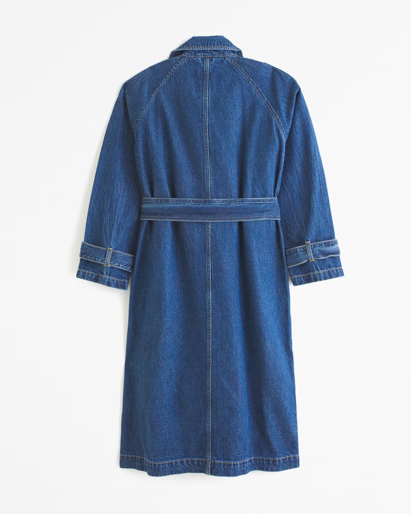 Elevated Denim Trench Coat | Abercrombie & Fitch (US)