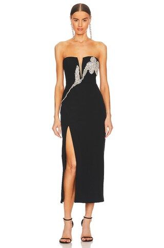 Bardot Ambiance Midi Dress in Black from Revolve.com | Revolve Clothing (Global)