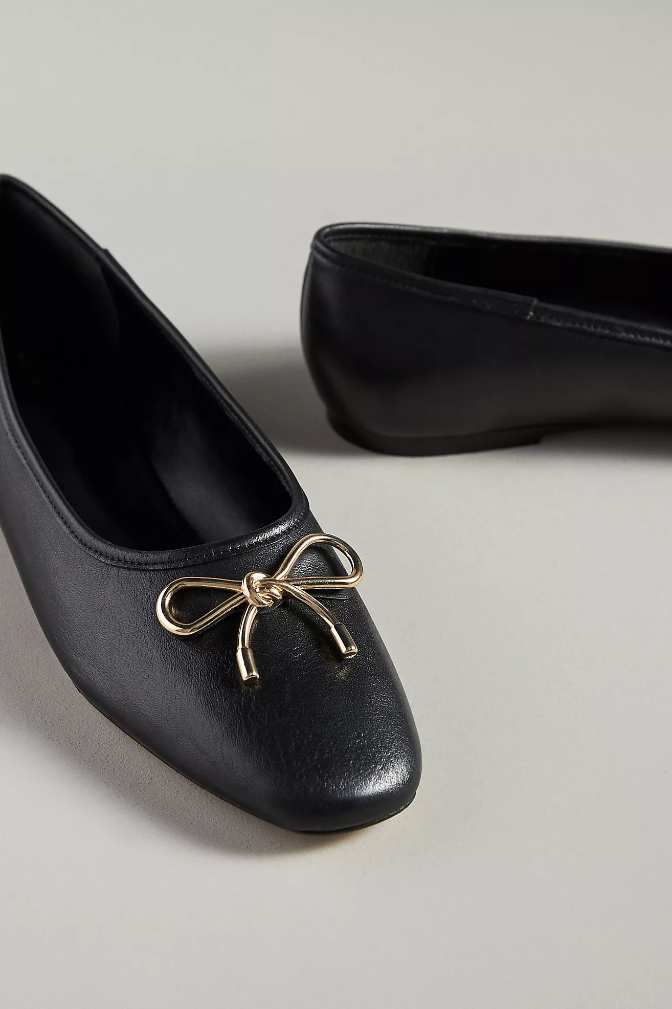 Maeve Metal Bow Ballet Flats | Anthropologie (US)