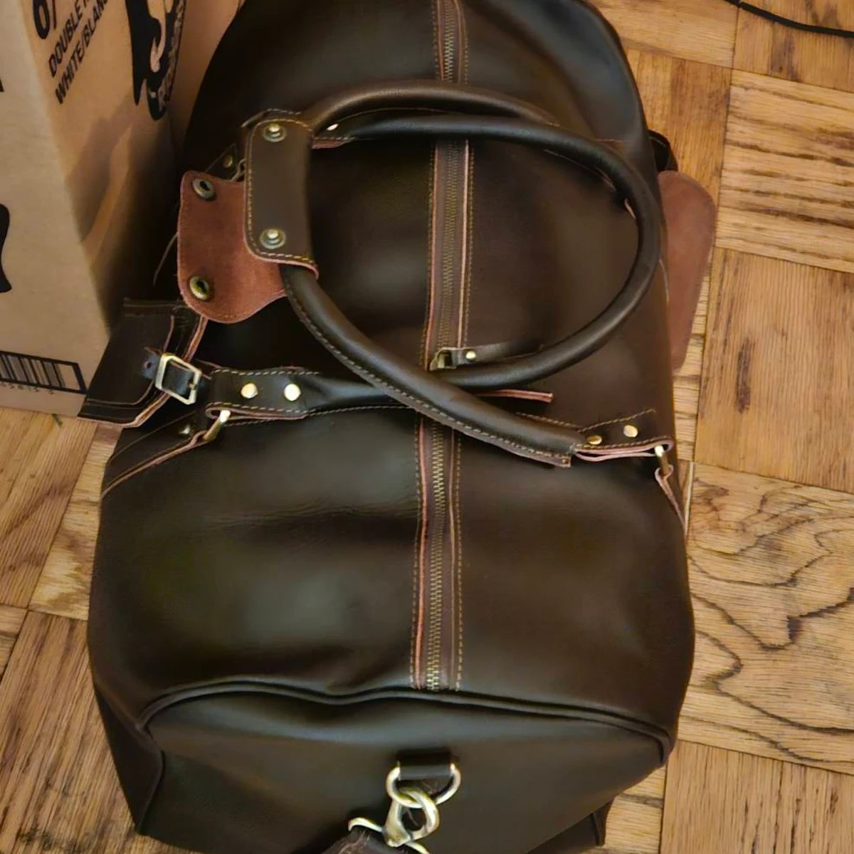 Handmade Leather Duffle Bag with Shoe Compartment Personalized Large Weekend Bag Vacation Holiday... | Etsy (US)