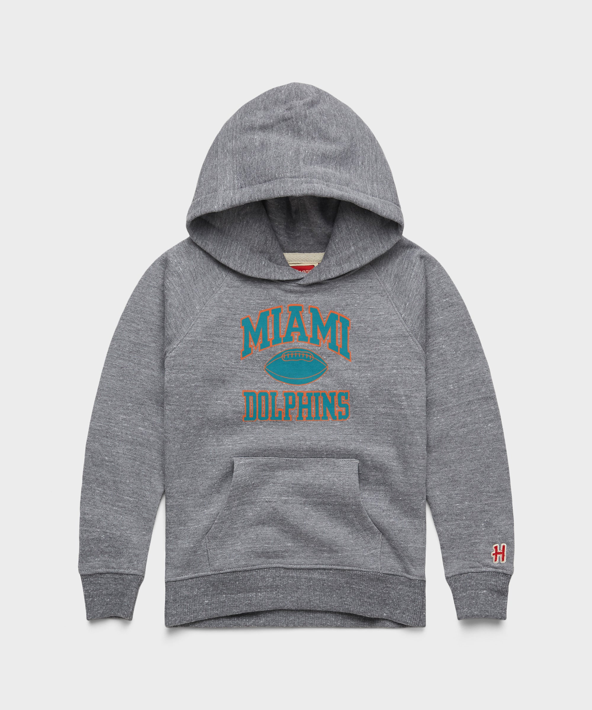 Youth Miami Dolphins Gridiron Hoodie | Kids Retro NFL Hoodie | Homage