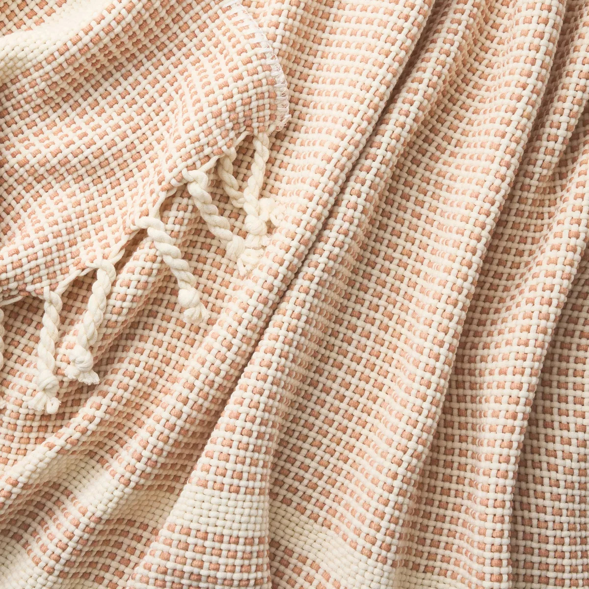 50"x60" Throw Border Stripe Woven Medium Orange and Cream - Threshold™ designed with Studio McG... | Target