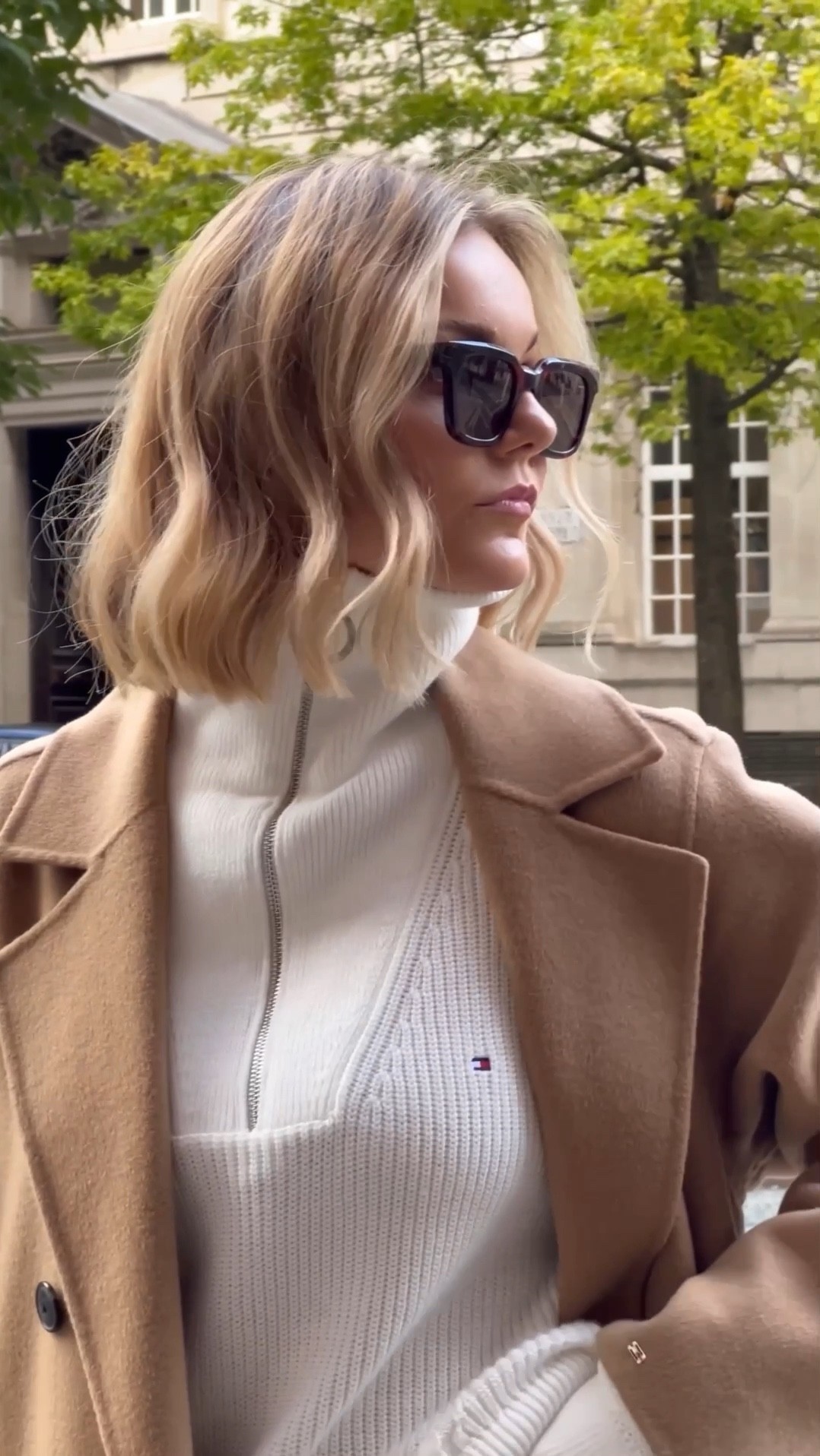 All black outfit. Autumn winter outfit inspiration, AW22, casual outfit, wardrobe staples, Tommy Hilfiger outfit, Tommy Hilfiger style, black leggings, camel coat, zip up sweater, leather boots 

#LTKeurope #LTKstyletip #LTKSeasonal