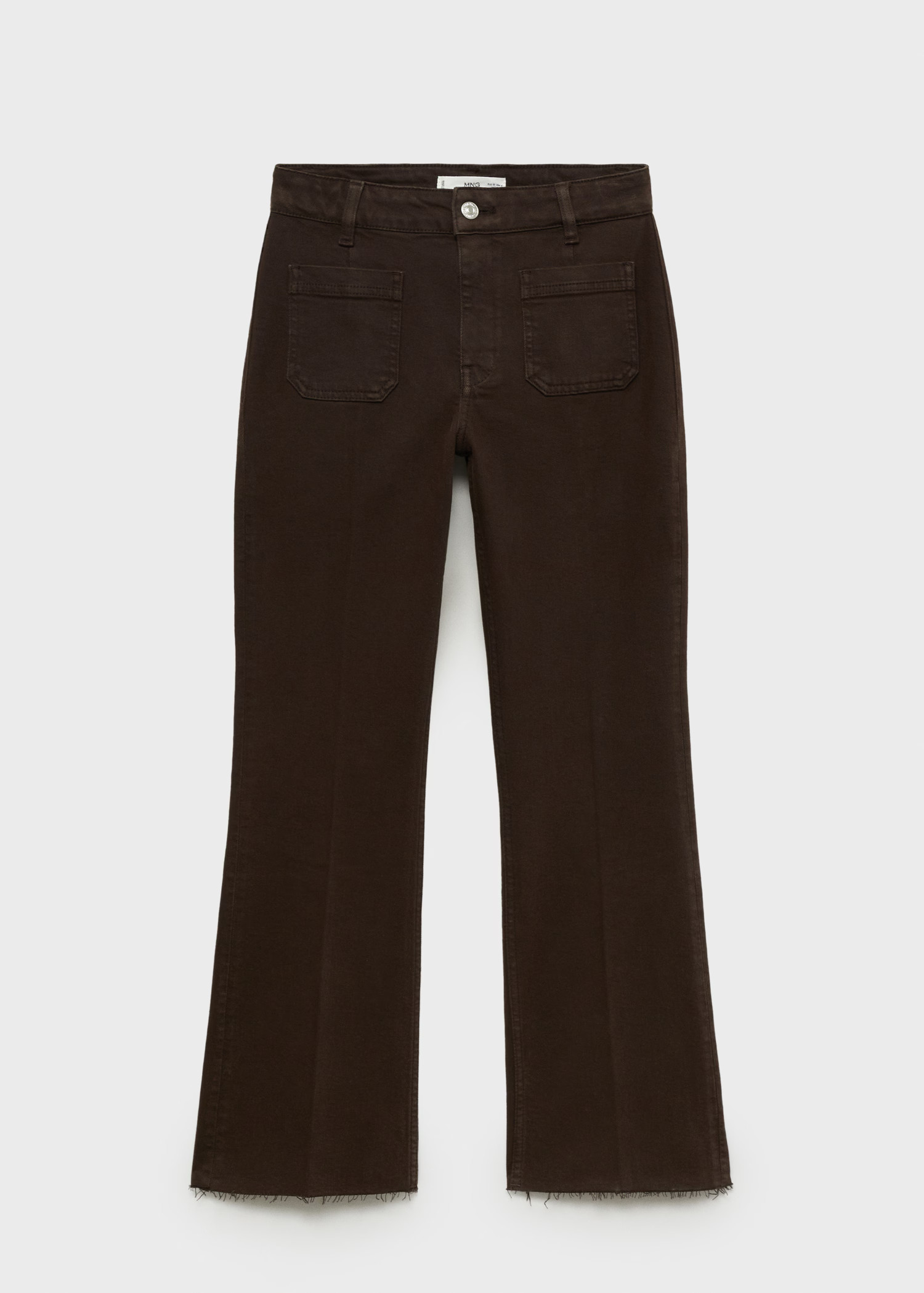 Flared cropped jeans with pockets - Women | MANGO United Kingdom | MANGO (UK)