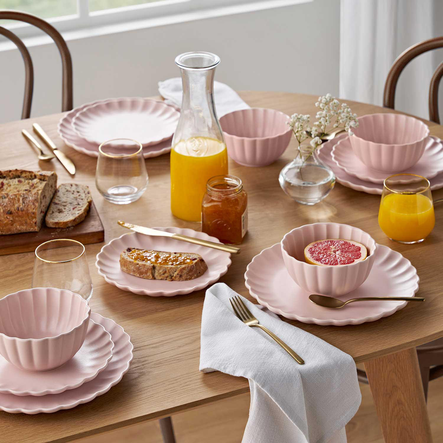 Member's Mark 12-Piece Scallop Dinnerware Set (Choose Color) | Sam's Club