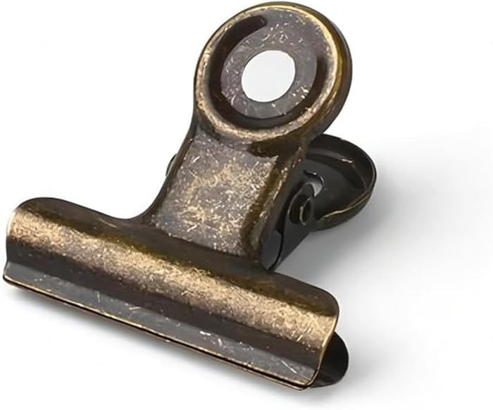 Antique Brass Small Bulldog Clips - Coideal 30 Pack Mini Hinge Clip 0.87 Inch Metal Binder Paper ... | Amazon (US)