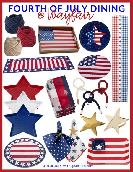 Patriotic hosting at its finest! The cutest finds at wayfair for the most USA tablescape!! Snag these cute pieces now! 

#wayfair #USA #fourthofjuly 

#LTKsalealert #LTKhome #LTKSeasonal