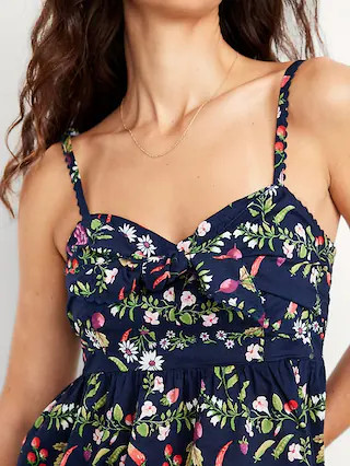 Fit & Flare Floral Peplum Top | Old Navy (US)