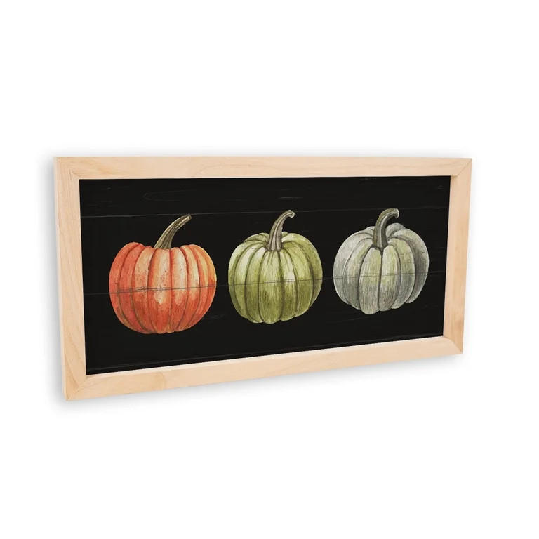 Three Fall Pumpkins Black Wood Sign, Fall Décor, Fall Signs, Decorative Signs for Fall, Entryway... | Walmart (US)