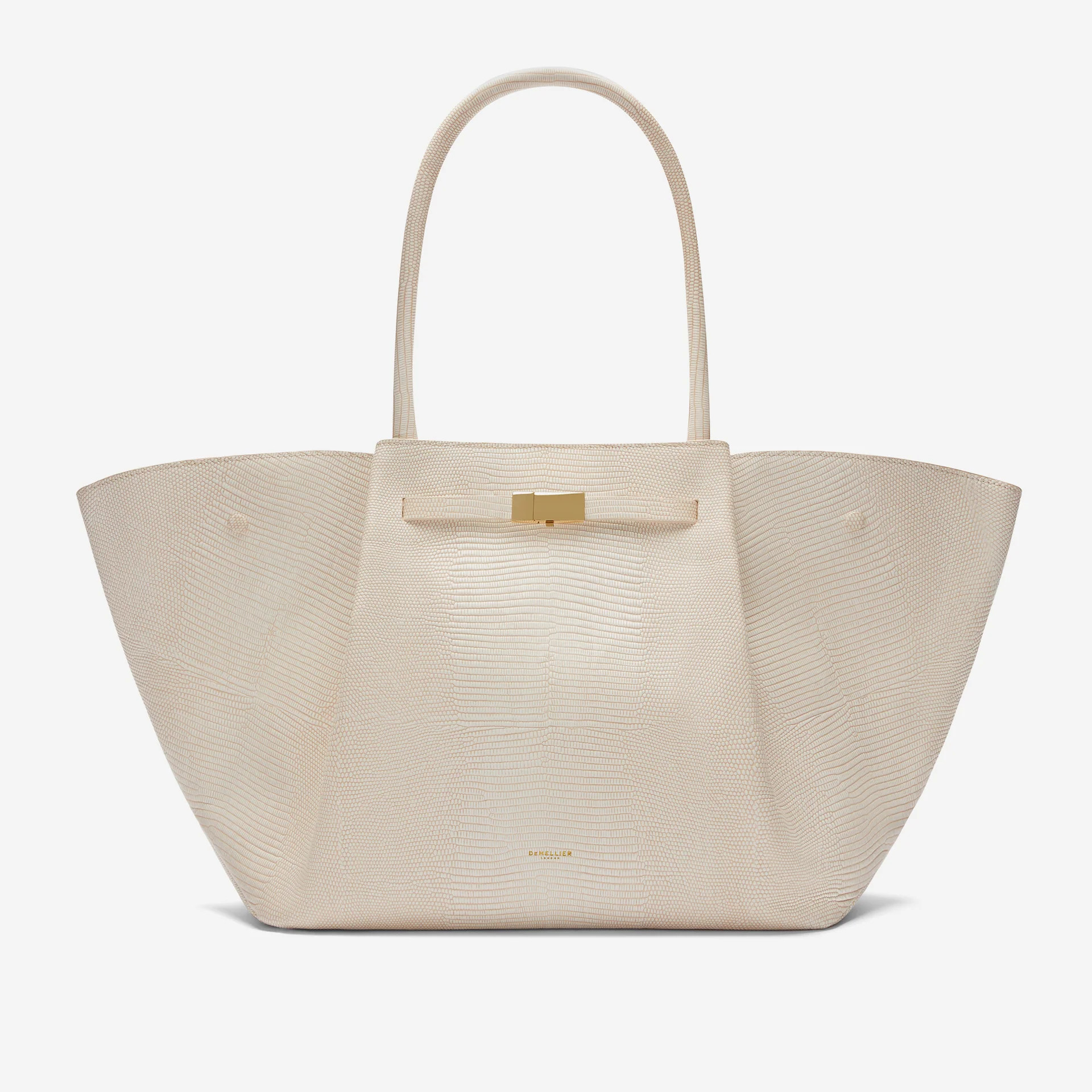 The New York | Ecru Lizard-Effect | Demellier | DeMellier