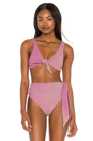 BEACH RIOT Grace Bikini Top in Pink Shine Ombre from Revolve.com | Revolve Clothing (Global)