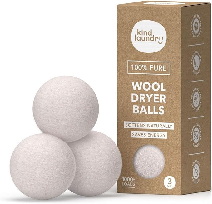 Kind Laundry - Wool Dryer Balls, Tavel Natural Dryer Balls, Pure New Zealand Wool Dryer Balls Lau... | Amazon (CA)