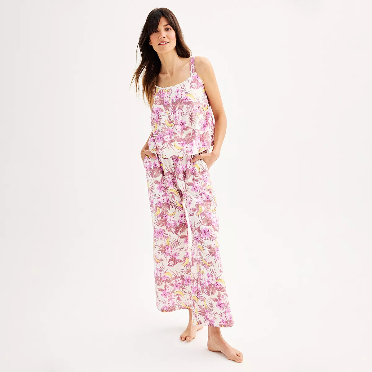 Women's Sonoma Goods For Life® Poplin Pajama Tank Top & Pajama Pants Set | Kohl's