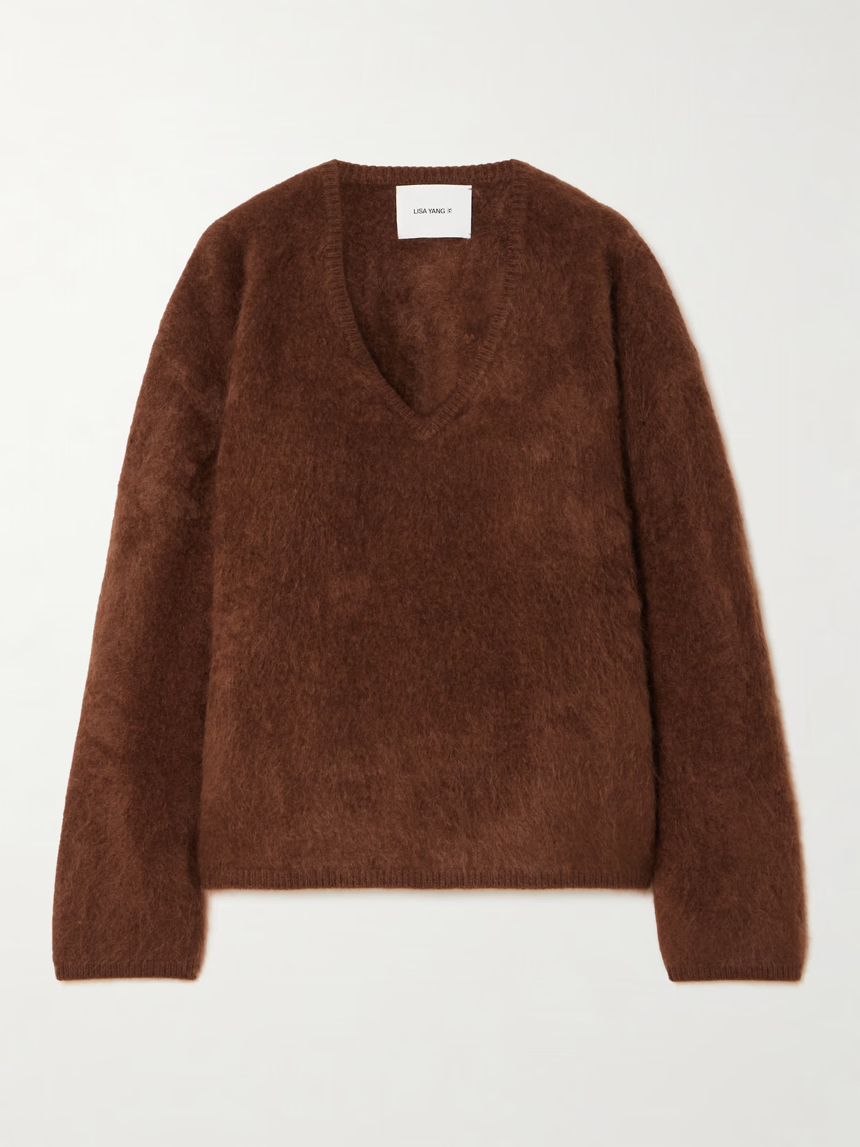 LISA YANG - Margareta Brushed-cashmere Sweater - Brown | NET-A-PORTER (UK & EU)