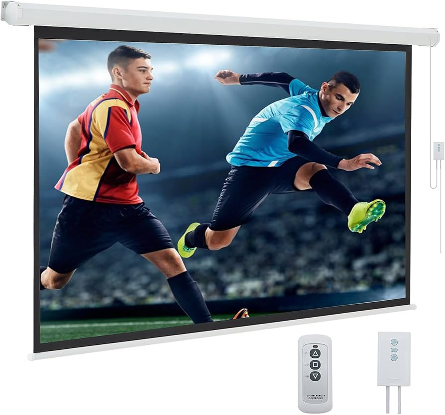 YODOLLA Motorized Projector Screen 84",16:9 4K HD Electric Projector Screen Wall Mounted Ceiling ... | Amazon (US)