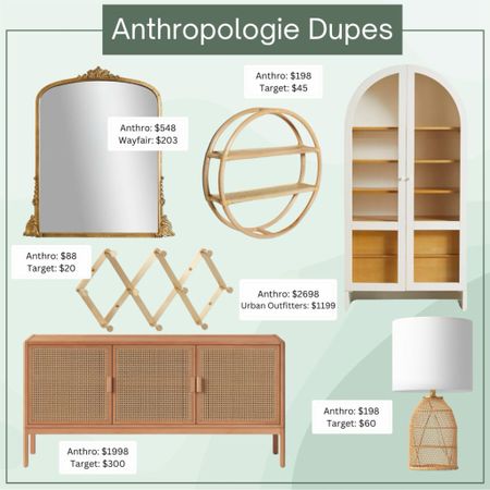 Who doesn’t love a bargain? These dupes of Anthropologie classics will help you at that high-end decor touch to your home without the matching price tag! #anthropologie #dupe #homedecor

#LTKHome