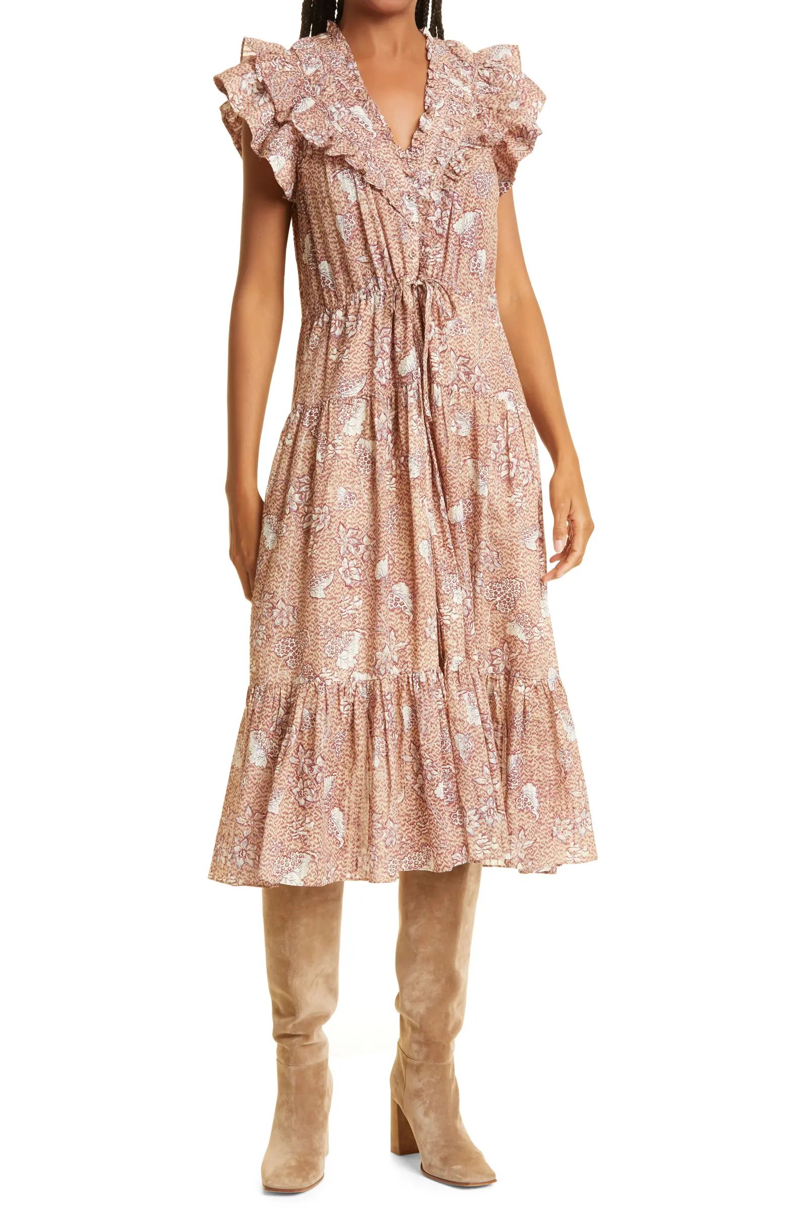Romina Floral Tiered Ruffle Dress | Nordstrom