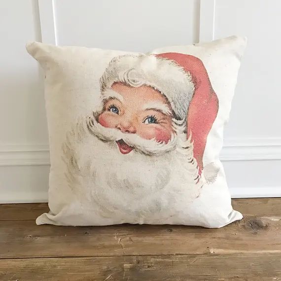 Vintage Santa Pillow Cover | Etsy | Etsy (US)