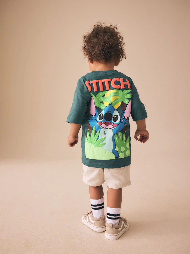 Dark Teal Lilo & Stitch Short Sleeve T-Shirt (3mths-8yrs) | Next US