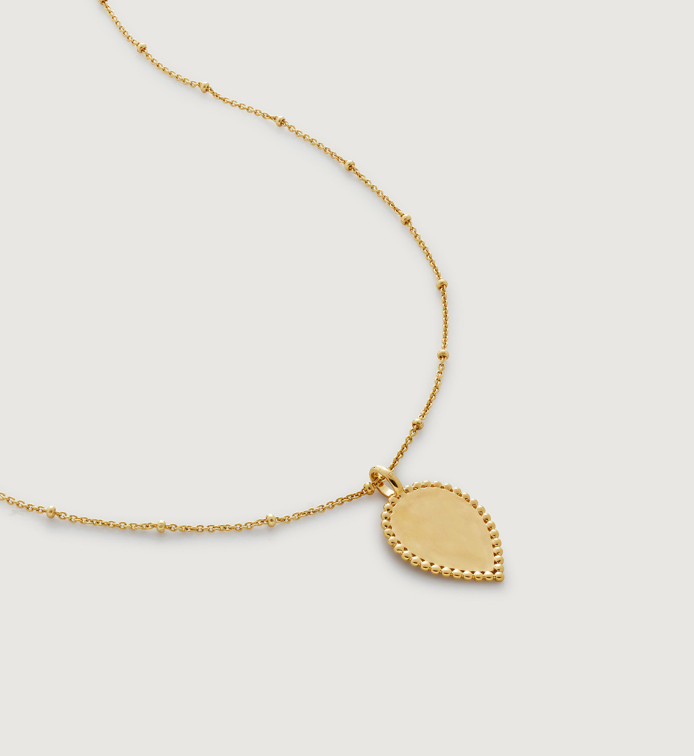 Deia Lotus Fine Beaded Chain Necklace | Monica Vinader (Global)