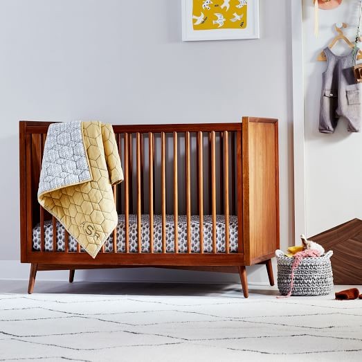Mid-Century Convertible Crib - Acorn | West Elm (US)