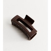 Brown Shiny Rectangular Hair Clip New Look | New Look (UK)