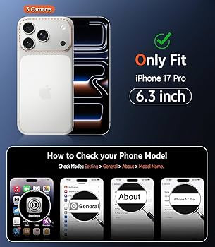 FNTCASE for iPhone 17 Pro Case, Compatible with Magsafe, Clear Transparent Magnetic Shockproof Pr... | Amazon (US)
