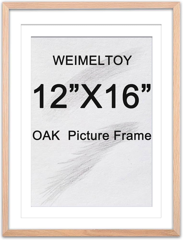 12 X 16 Picture Frame Solid Wood, Oak Wood Poster Frame, Wedding Photo Frame, Oil Painting Frame,... | Amazon (US)