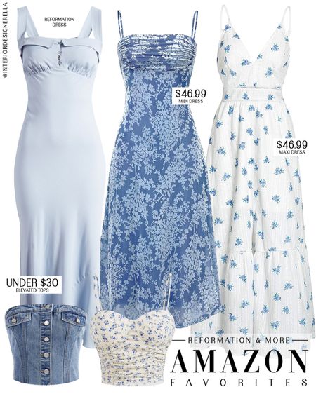 REFORMATION + Amazon finds!✨ Under $30 Amazon elevated tops + $46.99 Amazon floral dresses!✨ Share this post with a friend!!🤗 Click on the “Shop OOTD Collages” collections on my LTK to shop!🤗 Have an amazing day!! Xo!! 

#LTKfindsunder50 #LTKfindsunder100 #LTKwedding