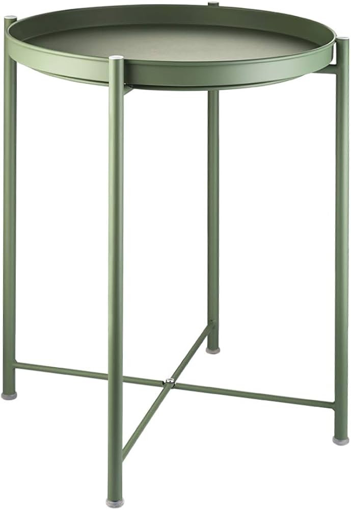 EKNITEY Small Side End Table - Metal Side Table Waterproof Small Sofa Coffee Side Tables Bedroom ... | Amazon (US)