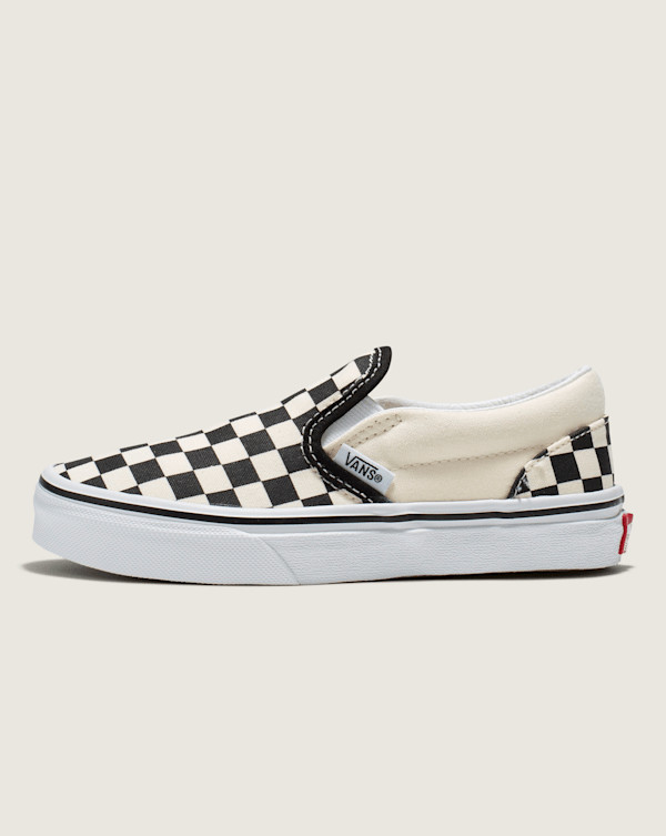 Vans Little Kids Classic Slip-On Checkerboard Shoes (Checkerboard Black / White) - 12.5 | VANS US