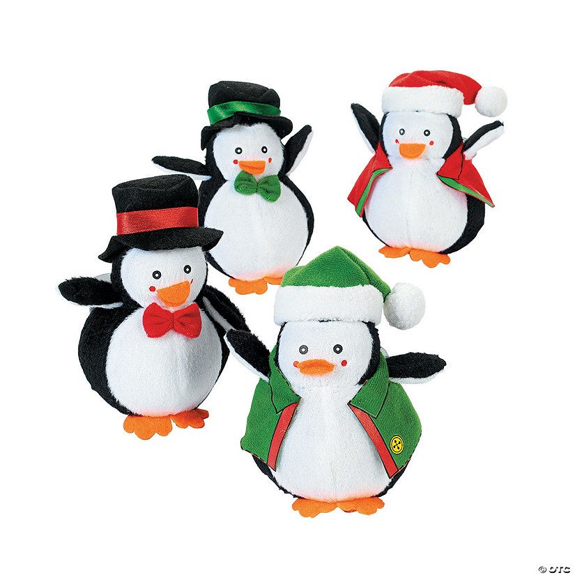 Holiday Dressed Stuffed Penguins - 12 Pc. | Oriental Trading Company