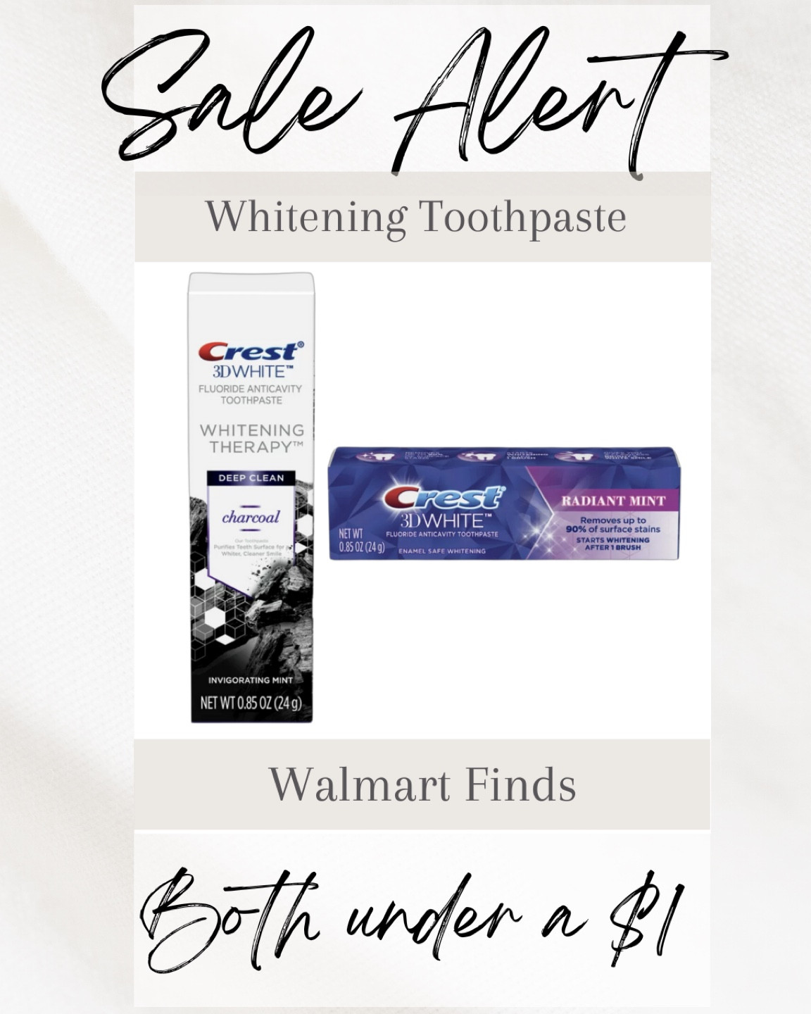 Whitening toothpaste on sale for under a dollar at Walmart!

#LTKbeauty #LTKsalealert #LTKhome