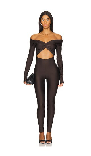 The Andamane Kendall Jumpsuit in Brown. | Revolve Clothing (Global)