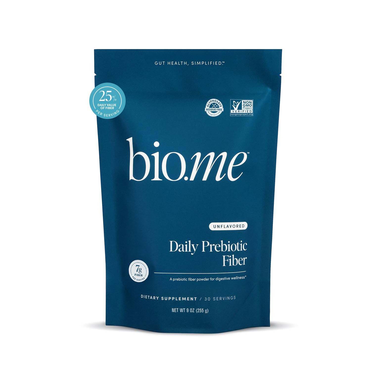 Bio.me Daily Prebiotic Fiber Powder Unflavored - 7g Per Serving - Soluble & Insoluble Fiber Suppl... | Amazon (US)