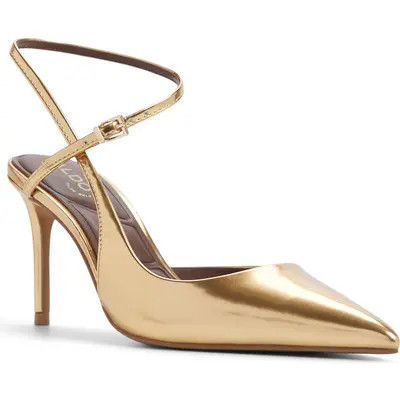 ALDO Kymmberly Ankle Strap Pointed Toe Pump in Black at Nordstrom, Size 6 | Nordstrom