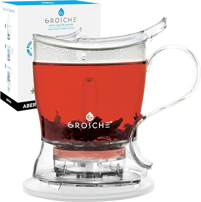 GROSCHE Aberdeen Tea Steeper, 1000 ml 34 oz, Teapot and Tea Infuser, BPA-Free & Food-safe Tritan | Amazon (US)