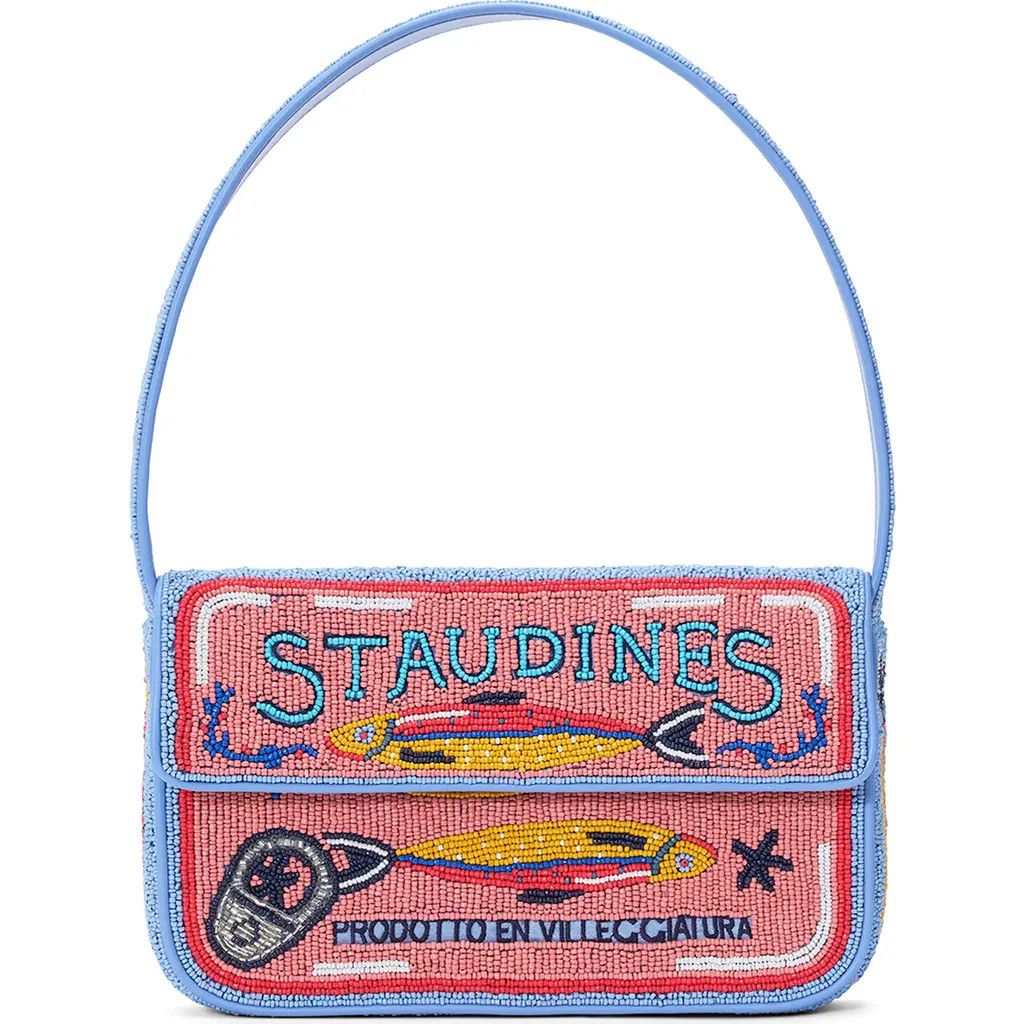 STAUD Tommy Beaded Shoulder Bag in Staudines Pink at Nordstrom | Nordstrom