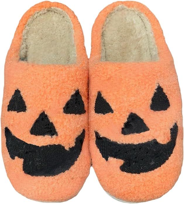 TENDAWYP Hallowee Pumpkin Slippers for Women Men Soft Plush Cozy slippers indoor outdoor Shoes | Amazon (US)