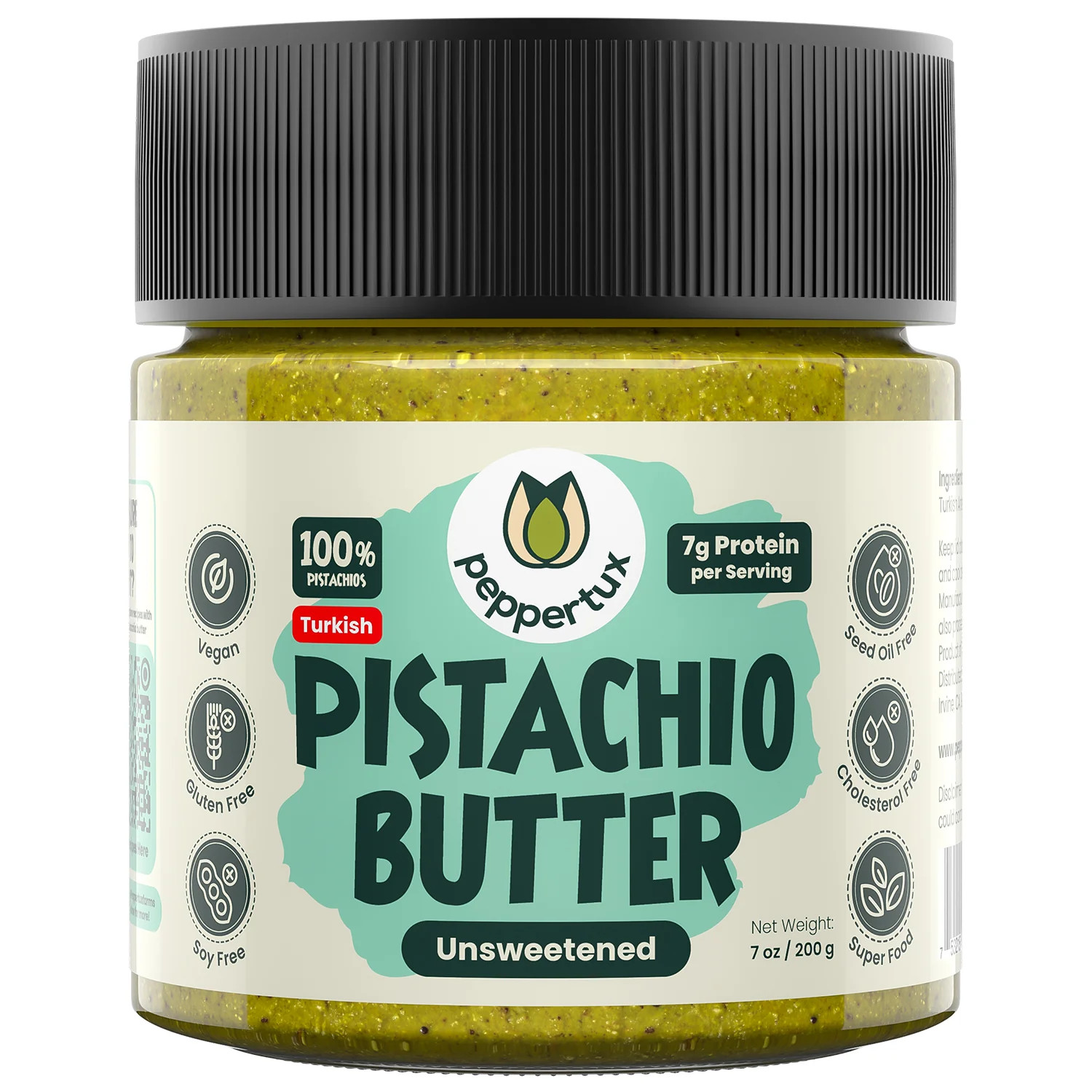 Turkish Unsweetened Pistachio Butter - PepperTux Farms | Peppertux