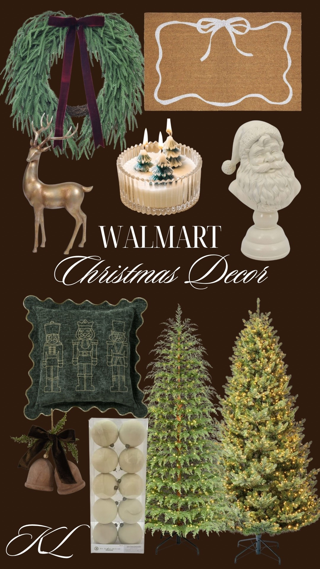 Walmart Christmas Decor 2025 / this wreath will sell out super fast! 

#LTKFindsUnder50 #LTKSeasonal #LTKFindsUnder100