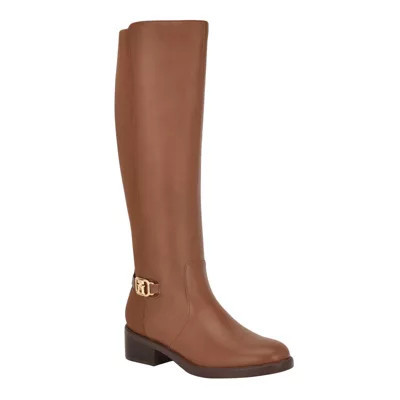Tommy Hilfiger Imaliz Women's Side Zip Ornamented Riding Boots, Brown, 9.5M | Belk