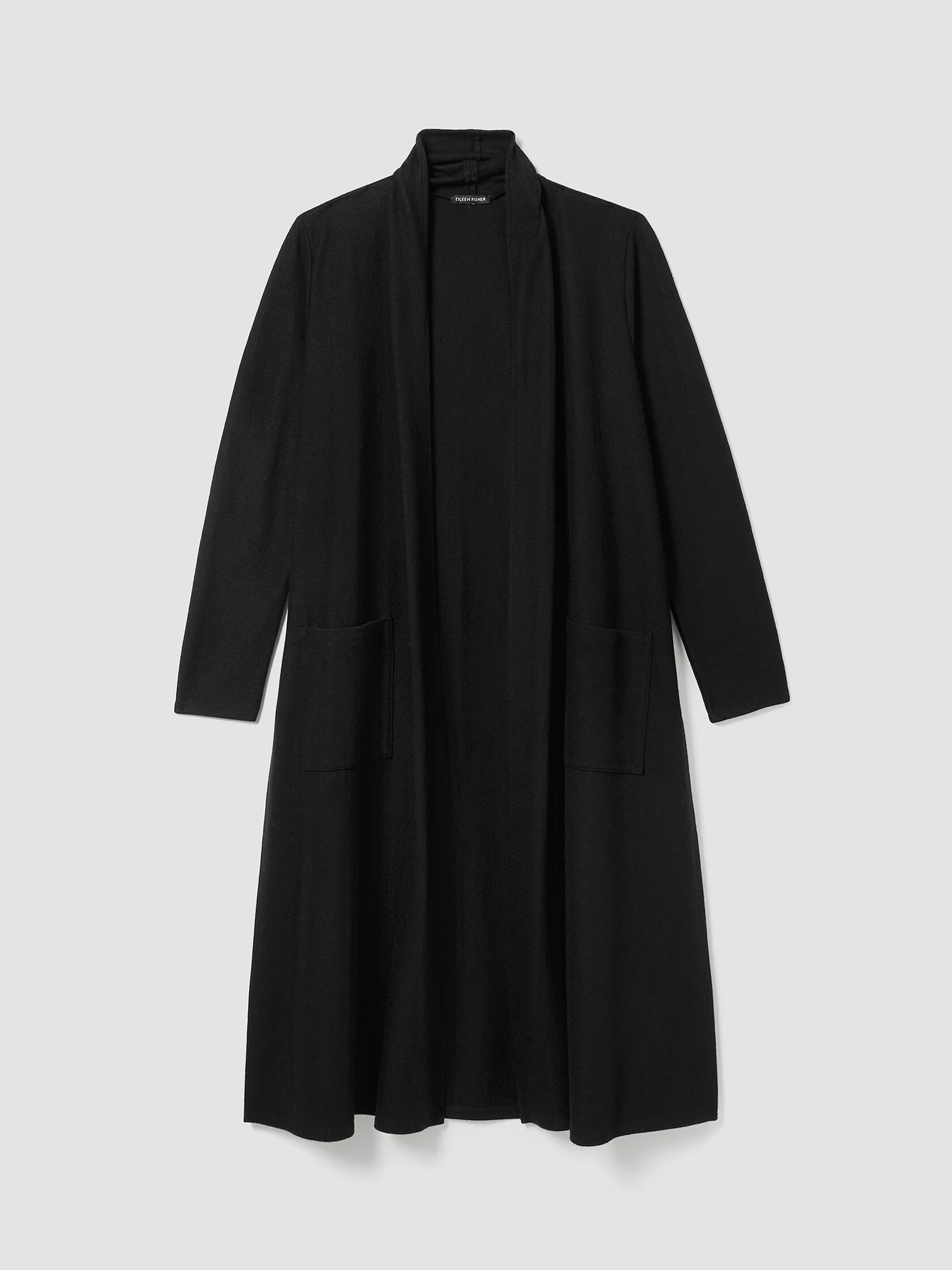 Boiled Wool Jersey High Collar Jacket | Eileen Fisher