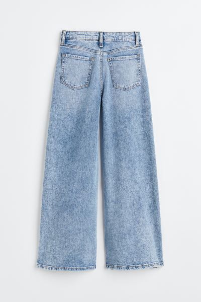 Wide Leg High Jeans - Denim blue - Kids | H&M US | H&M (US + CA)