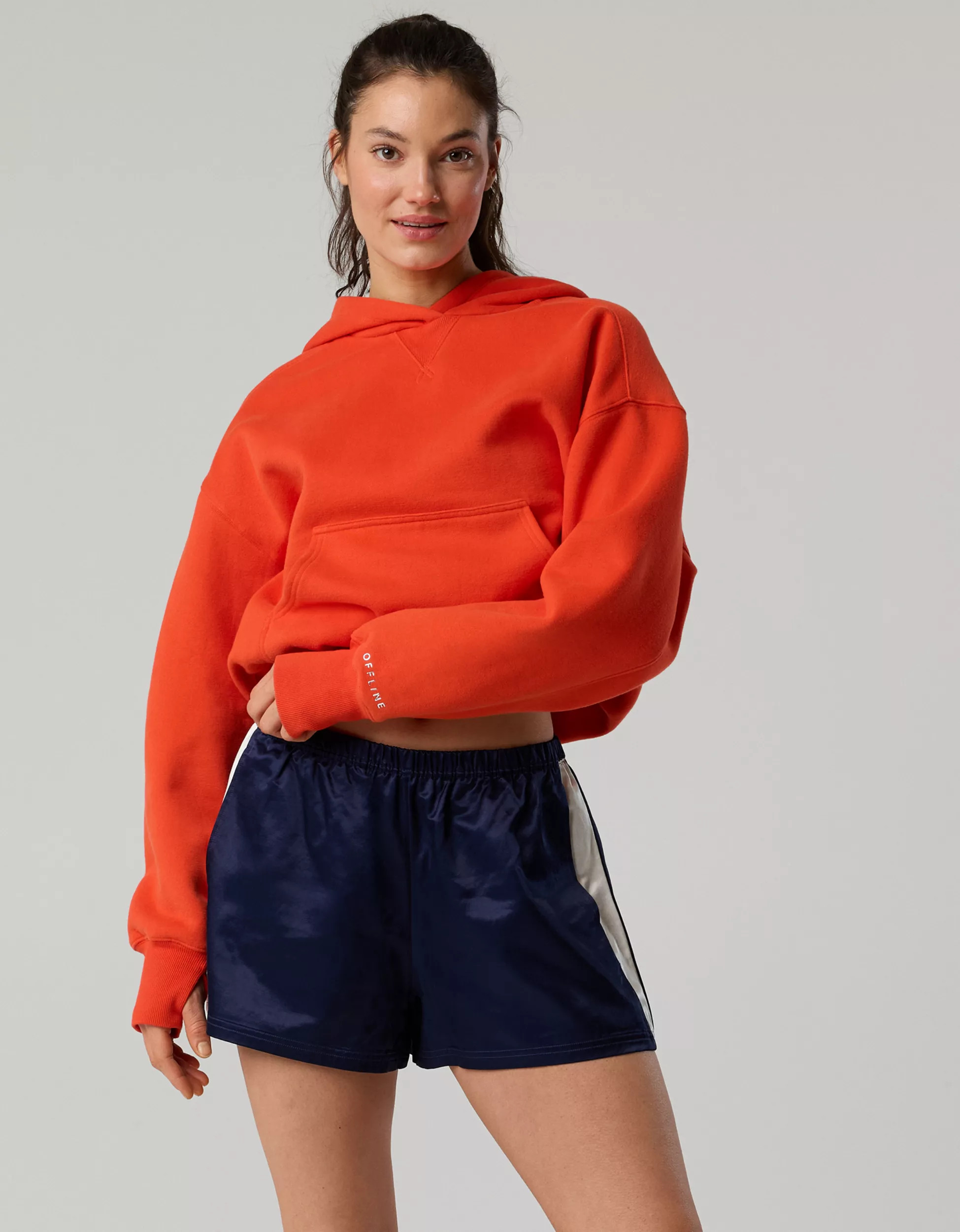 OFFLINE By Aerie Satin Track Short | American Eagle Outfitters (US & CA)